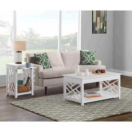 Alaterre Furniture Coventry 36" Coffee Table, End Table and Console/TV Table Set ANCT021318WH